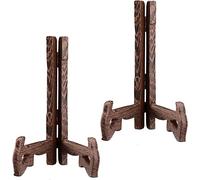 portapiatti, Espositore da 2 pezzi in legno for esposizione orative, cavalletto for di foto(4inch)