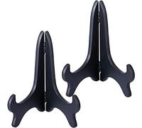 portapiatti, Portapiatti in resina e piatto pieghevole nero, cavalletto oratore for orazione domestica, dolcetti da tè, cornice for foto, pietra(9inch)