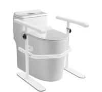 Portapiedi per Bagno, Altezza Regolabile da 61,5 a 74 cm, Maniglia di Supporto per Bagno, Maniglia di Sicurezza Antiscivolo per Anziani,White