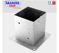 Portapilastro a bicchiere per pilastro quadrato su cemento