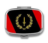 Portapillole A 2 Scomparti Bandiere Del Mese Della Storia Dei Neri Eredità Afroamericana Organizzatore Di Medicinali Quadrato Scatola Di Vitamine Per Viaggio Tascabile Portapillole Portatile Quadrato