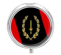 Portapillole A 3 Scomparti, Portapillole Rotondo In Metallo Con Bandiere Del Mese Della Storia Dei Neri, Portapillole Rotondo Con Vitamine, Portapillole Portatile Da Viaggio