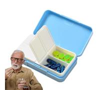 Portapillole a 4 scomparti, contenitore portatile per compresse integratori piccoli, supporto per medicinali quotidiani a prova di umidità, organizer compatto per pillole da viaggio per monete