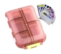 Portapillole con etichette | Organizzatore di pillole per medicinali Contenitore per pillole da viaggio a 10 scomparti - Scatola per medicinali Portapillole da viaggio compatto per viaggi di lavoro in