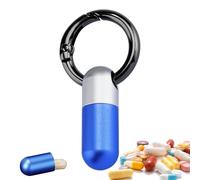 Portapillole, Contenitore per Farmaci in Lega di Alluminio, Astuccio Portatile Compresse, Per Casa Scuola Trasferte di Lavoro Appartamenti Uomini Donne Ragazzi e Ragazze Giovani e Adolescenti Adulti