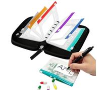 Portapillole - Contenitore riutilizzabile compatto e impermeabile con cerniera | Organizer per medicinali da viaggio con scomparti sicuri per pillole e design portatile in silicone | Borse portapillol