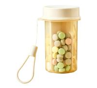 Portapillole da Viaggio,Astuccio Portatile Ermetico Anti-Umidità per Masticabili,Con Cordino 4 Scomparti Contenitore Ermetico Da Compresse | Per Bambini Uomini Donne Borsa Tasca Casa Auto Lavoro Matti