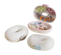 Portapillole da viaggio - Dispenser di compresse da 3 pezzi con scomparti, organizer per sigillare i medicinali, portapillole giornaliero portatile | Viaggio d'affari Viaggi di viaggio Campeggio Ofic