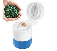 Portapillole da viaggio, organizer per pillole da viaggio | Organizer per medicinali da con tagliapillole - Portapillole da viaggio durevole organizer per pillole per tasca da campeggio da