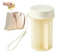 Portapillole Da Viaggio Organizer,Portamasticabili Ermetico Anti-Umidità - con Cordino 4 Scomparti Flaconi Vuoti per Compresse - Per Viaggi Anziani Bambini Donne Borsetta Casa Lavoro Mattina Pomeriggi