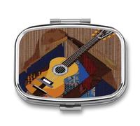 Portapillole impermeabile tascabile portatile con cuciture per chitarra e pillole per tasca organizer per medicine