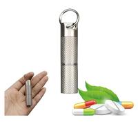 Portapillole in puro titanio, contenitore impermeabile for medicinali, for i viaggi quotidiani di pronto soccorso di emergenza in campeggio all'aperto (Size : S - 2 compartment)