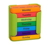 Portapillole | Organizzatore Settimanale 7 Giorni, Contenitore Portatile Per Integratori 4 Scomparti Al Giorno, Ideale Per Casa, Lavoro, Scuola, Viaggio, Vacanza, Bambini, Adulti, Anziani