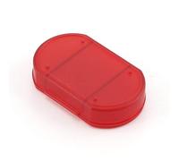 Portapillole Pasticche Pastiglie a 3 Scomparti Giornaliero Mattina Sera Multiuso (rosso)