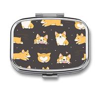 Portapillole/Portapillole Della Gilda Dei Filosofi Disoccupati Corgi Piccolo Cane Carino Portapillole Rettangolare 2 Portapillole A Griglia