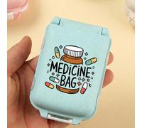 Portapillole portatile a 8 scomparti multistrato con etichetta "Medicine Bag", organizer per pillole da viaggio impermeabile all'umidità, portapillole riutilizzabile per uomini e donne, pianificatore 