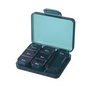 Portapillole portatile: conservazione settimanale delle pillole per 7 giorni, scomparti di facile accesso, materiale di lunga durata | Custodia medicinale durevole per la gestione del dosaggio per via