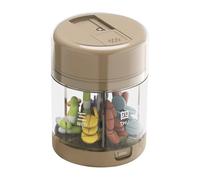 Portapillole portatile - Organizzatore di pillole da viaggio, contenitore per bottiglie di integratori per farmaci a 7 scomparti con taglierino, spazio compatto per borsa tascabile, campeggio, amici,