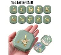 Portapillole portatile, scatola di stoccaggio a 6 scomparti per capsule, contenitore per medicinali da viaggio, mini portapillole, lettere da A a Z (escluse Q/U), contenitore per compresse e vitamine 