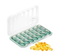 Portapillole settimanale, contenitore per medicinali, portatile, per adulti, anziani, viaggiatori, assistenti, uso quotidiano, ufficio, viaggi, campeggio, palestra,