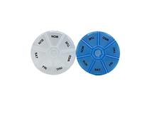 Portapillole Settimanale (Inglese), Pillole Organizzatore, Porta Medicine Porta Pastiglie, Promemoria per Pillole (2 PCS - Trasparente)