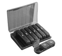 Portapillole settimanali con scomparti per mezzogiorno | Custodia compatta impermeabile per farmaci casa borsa auto tasca