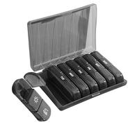 Portapillole settimanali | Scomparti mattina mezzogiorno sera,Custodia compatta impermeabile per farmaci casa borsa auto tasca