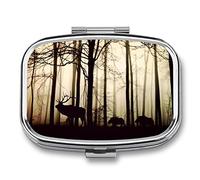 Portapillole Tascabile Portapillole Animale Della Foresta Dei Cervi Portapillole Portatile E Portapillole Per Regali Da Viaggio Tascabili