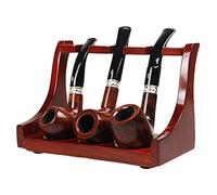 portapipe, Supporto for pipe in palissandro a 3 scomparti - Contiene in verticale for esposizione