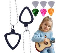 Portaplettri a Collana per Chitarristi da Uomo, Plettri Piccoli per Chitarra Elettrica, Accessorio Portatile per Bassisti e Musicisti di Ukulele