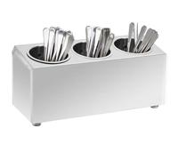 Portaposate con 3 Inserti Rettangolare in Acciaio Inox