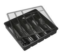 Portaposate Con Coperchio, Contenitore Porta Posate Da Cassetto per Cucina