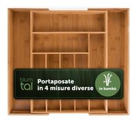 portaposate da cassetto di bambù porta posate cucina cassetto regolabile porta