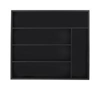 Portaposate da cassetto Divisore per utensili 5 scomparti Nero 620 g