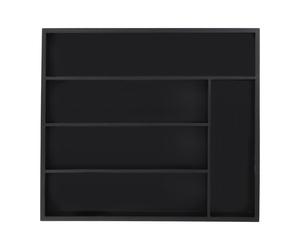 Portaposate da cassetto Divisore per utensili 5 scomparti Nero 620 g