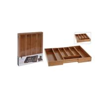 Portaposate da cassetto estensibile in bamboo 28/45 cm x 33,5 cm