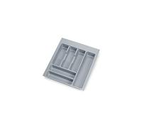 Portaposate da Cucina Regolabile - Portaposate da Cassetto per Cucina - Organizer Cassetti - Divisore Posate - Portaposate in Plastica Resistente Tagliabile (Grigio, Modulo 450mm.)