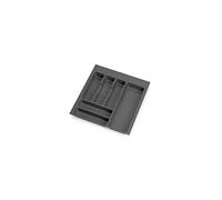 Portaposate da Cucina Regolabile - Portaposate da Cassetto per Cucina - Organizer Cassetti - Divisore Posate - Portaposate in Plastica Resistente Tagliabile (Grigio Antracite, Modulo 500mm.)