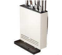 Portaposate da parete con vassoio di scarico e organizer per bacchette, per la cucina, struttura in acciaio al carbonio con facile accesso e parti staccabili (C)