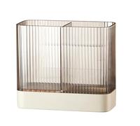Portaposate da parete - Porta utensili da cucina a parete con fori di drenaggio, grande portautensili diviso, organizer per posate, bancone, organizer per utensili da parete per cucina e sala