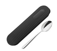 Portaposate da viaggio con chiusura lampo | Utensil Box - Portatile Tableware Holder for Travel - Borsa portaposate compatta per campeggio picnic zaino blu senza BPA durevole sicurezza qualità