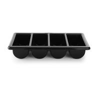 Portaposate GN1/1, set da 4 pezzi, nero - Hendi 552315