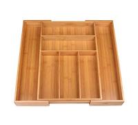 Portaposate in bambù Schramm® Portaposate in bambù per cassetti di dimensioni regolabili 30-48x46x5 cm Inserto per cassetti Inserto per cassetti 5-7 scomparti Inserto per posate Organizer da cucina
