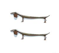 Portaposate in lega di zinco per tavolo da pranzo, organizer per cucchiai, bacchette e forchette, a forma di cane, 9 x 2,5 cm e 8 x 3 cm, confezione da 2 (cane)