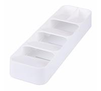 Portaposate organizer bianco da cassetto 5 scomparti