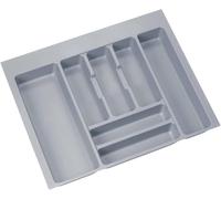 Portaposate Regolabile da Cassetto - Organizer per Cucina, Divisore Posate in Plastica Resistente, Organizzatore Cassetti (Portaposate 60, Grigio)