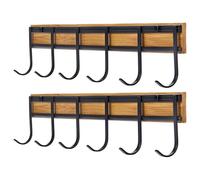 Portaposate - Set di 2 ganci appendiabiti da cucina | 6 ganci da parete per utensili da parete, ganci per armadio da cucina, , dispensa, appartamento, ristorante, fattoria