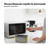 Portapranzo acciaio inox 304, ermetico, scomparti, per studenti e adulti