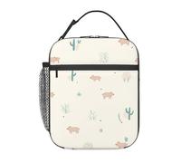 Portapranzo con animali del deserto per uomo e donna, borsa termica isolante, borsa per il pranzo riutilizzabile con tasca frontale, borse per il pranzo per uomo e donna per lavoro, picnic, viaggi, bo