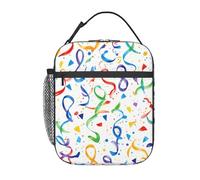 Portapranzo Confetti per uomo e donna, borsa termica isolante, borsa per il pranzo riutilizzabile, borsa termica con tasca frontale, borse per il pranzo per uomo e donna per lavoro, picnic, viaggi, bo